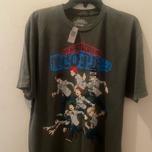 My Hero Academia T-Shirt Size Large Gray Character Group Anime Tee NWT Hot Topic